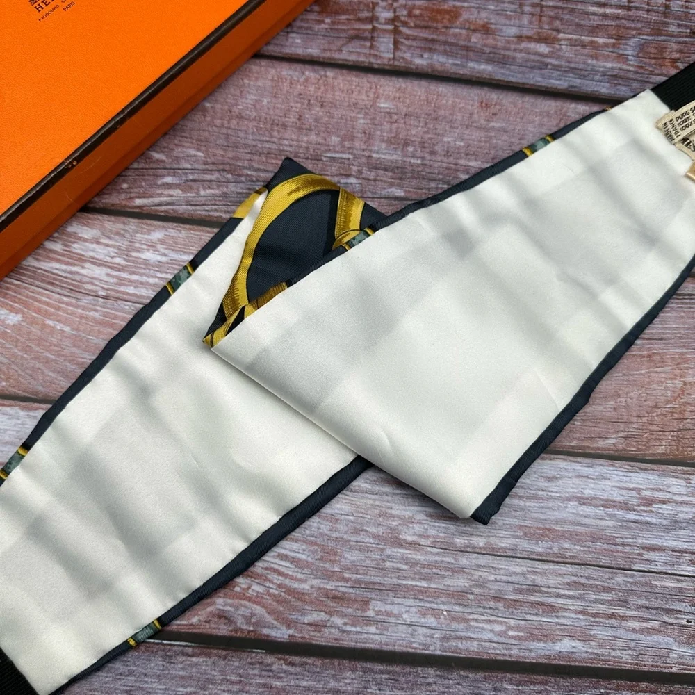 HERMES Paris | Silk Tuxedo Belt 1990's 